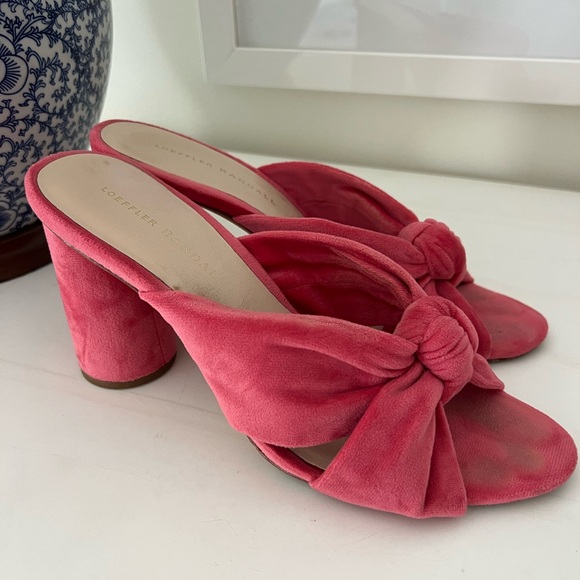 Loeffler Randall pink velvet knotted sandal - Picture 4 of 7